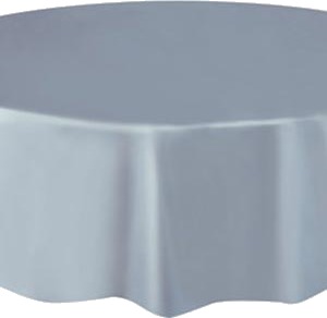 Sølvfarget Rund Plastduk 213 cm