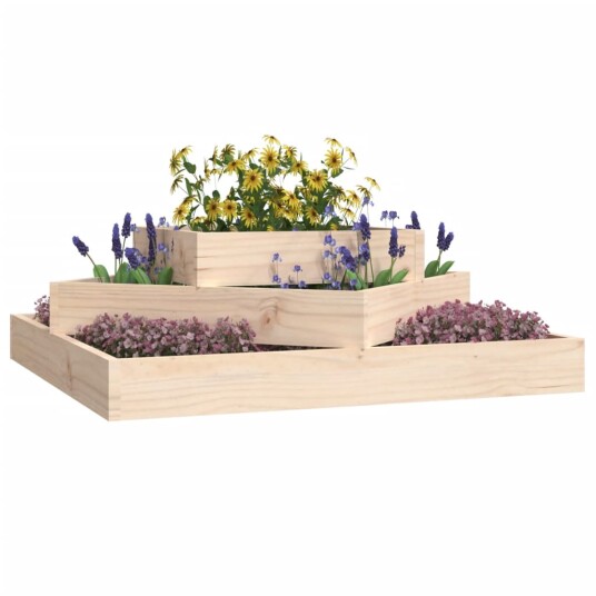 vidaXL Plantekasse 83x83x27 cm heltre furu