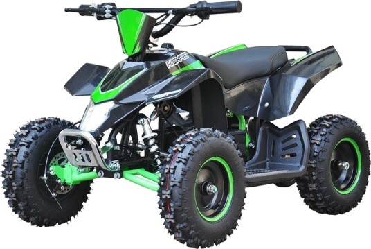 Highper 800W ATV med kraftig motor og stålramme opptil 20 km/t sort og grønn Highper 800W ATV med kraftig motor og stålramme opptil 20 km/t sort og grønn