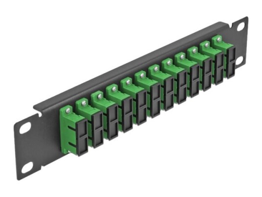 Delock - Koblingspanel - Skapmonterbar - Sc Duplex Sm X 12 - Svart Grønn - 1U - 10" Delock - Koblingspanel - Skapmonterbar - Sc Duplex Sm X 12 - Svart Grønn - 1U - 10"