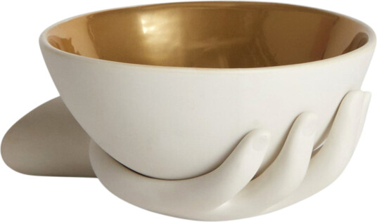 Jonathan Adler Eve Accent skål gull og hvit Jonathan Adler Eve Accent skål gull og hvit