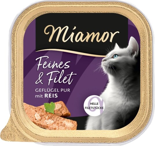 Miamor Våtfôr Sparepakke Feines & Filet Fjærkre Pur & Ris 32 X 100 G
