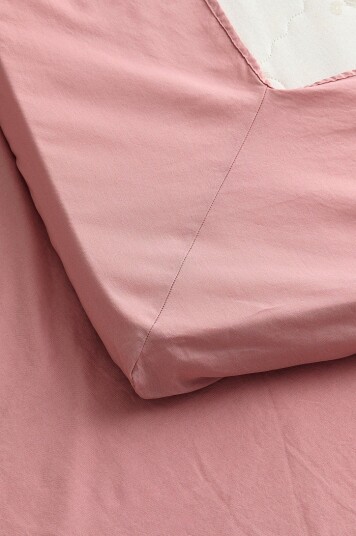 Ellos Home Konvoluttark Milly i vasket bomull Rosa
