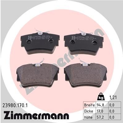Bremseklosser ZIMMERMANN 23980.170.1 Bremseklosser ZIMMERMANN 23980.170.1