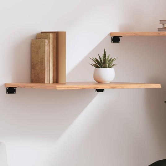 vidaXL Vegghylle lysebrun 60x60x2 cm behandlet heltre eik vidaXL Vegghylle lysebrun 60x60x2 cm behandlet heltre eik
