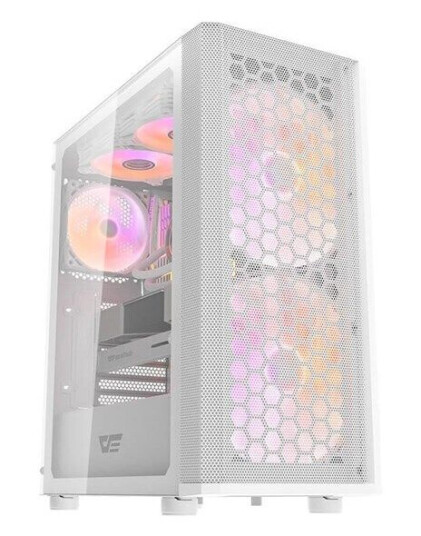 Darkflash Computer case DK360 (white) - Kabinett - Hvit