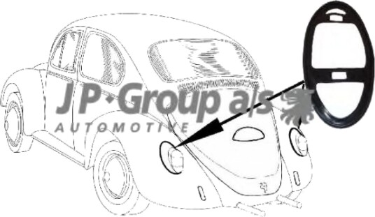 tetning, baklys JP GROUP 8195350406