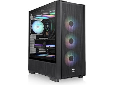 Thermaltake S380 TG ARGB Mid Tower Kabinett med Herdet Glass - Sort Thermaltake S380 TG ARGB Mid Tower Kabinett med Herdet Glass - Sort