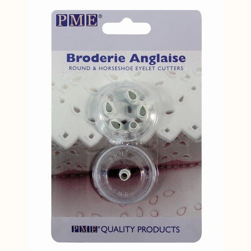 Pme Broderie Anglaise Round & Horseshoe Eyelet Cutters 