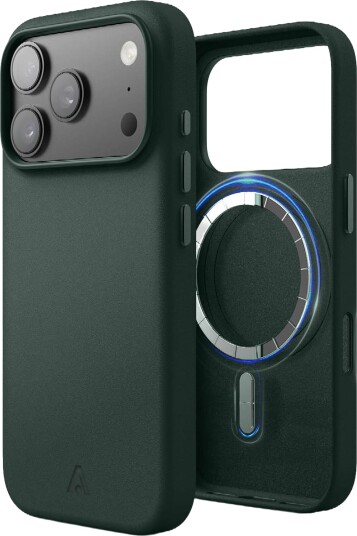 Alkaya Lucid MagSafe lærdeksel for iPhone 17 Pro Mørkegrønn