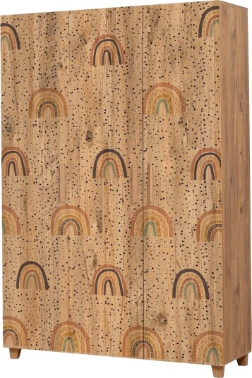 Leva Garderobeskap 120x189 cm Brun - Hanah Home
