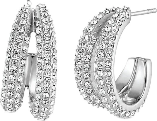 Bud To Rose Iris Duo Earring Clear/Gold   Silver   ONE SIZE