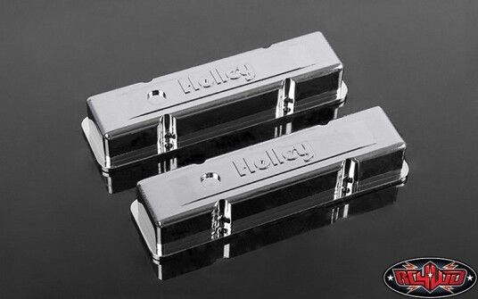 RC4WD 1500 1/10 Holley® Chrome Valve Covers for Scale V8 Engine