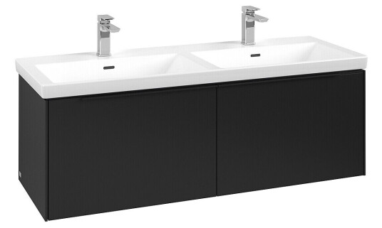 Villeroy & Boch Subway 3.0 Servantskap m/2 skuffer 1272x429x478 mm Vulkansort Matt Villeroy & Boch Subway 3.0 Servantskap m/2 skuffer 1272x429x478 mm Vulkansort Matt