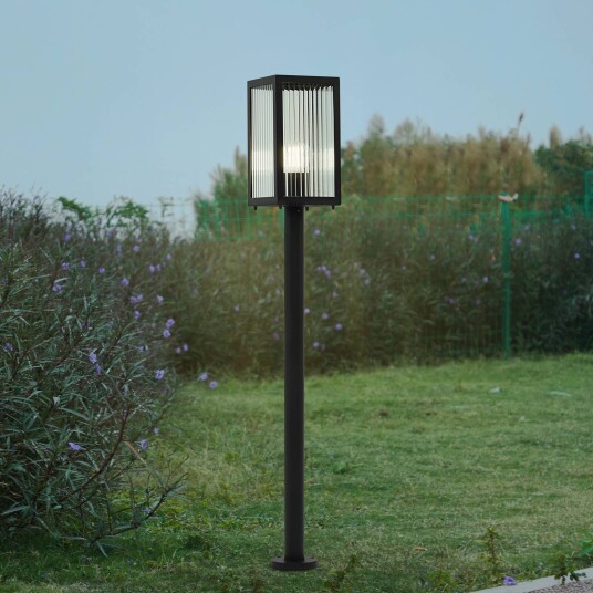 Lindby Bolgar veilampe svart metall glass 15 cm