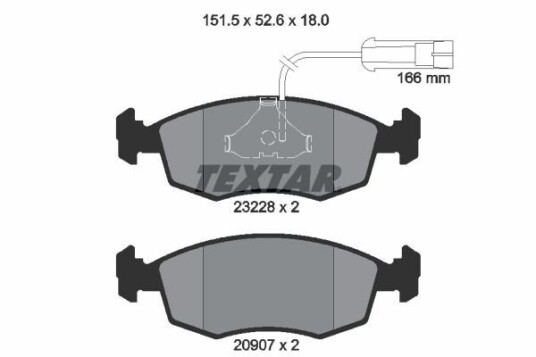 Bremseklosser TEXTAR 2322702 Bremseklosser TEXTAR 2322702