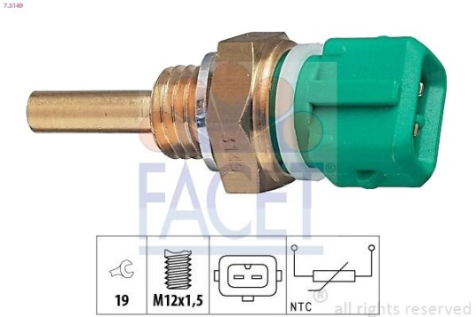 Sensor, motortemperatur FACET 7.3149