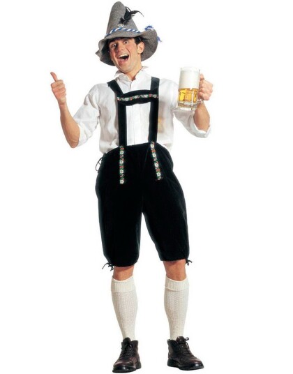 Lederhosen Selebukse For Oktoberfest Mørk Grønn
