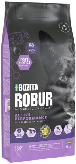 Bozita Robur Adult Aktiv Performance Reinsdyr 12 kg Hundefor