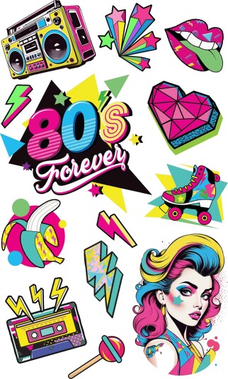 Fiestas Guirca Tatoveringer 80's Forever 15967