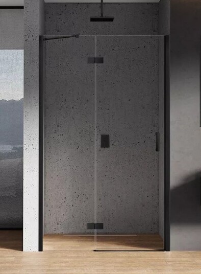 90x195 | NEW RENOMA Dusjnisje | Venstre svingdør | Sort Matt