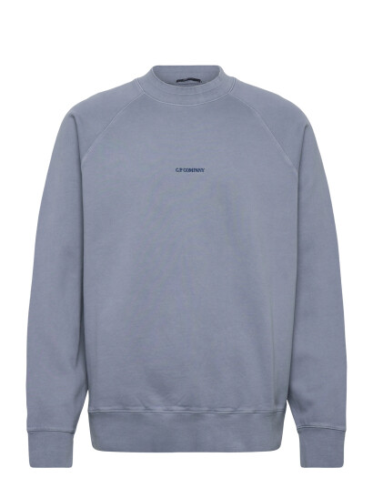 C.P. Company Logo Embroidered Sweatshirt - Blue - XL