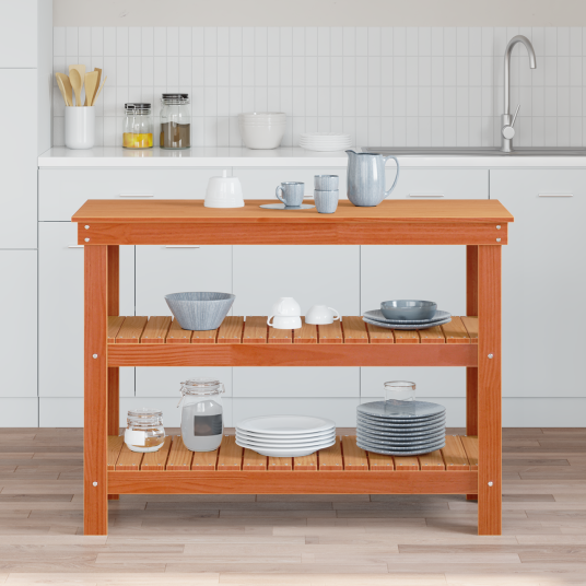 Med Hylle Voksbrun 110.5 X 50 80cm Heltre Furu