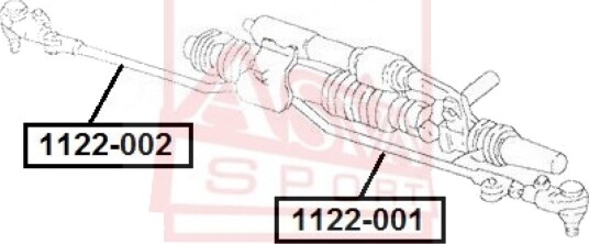 Aksialledd, parallellstag ASVA 1122-001