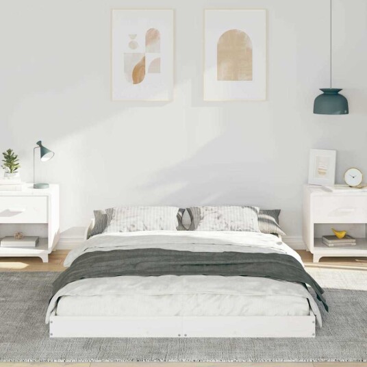  Sengestamme Hvit 140 x 190 cm Heltre furu