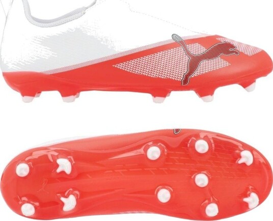 PUMA Ultra 7 Play Laceless Fg/ag The Arrival - Ultra Red/PUMA Svart/PUMA White Barn, størrelse 35