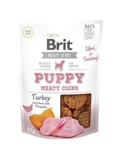 Brit Jerky Puppy Turkey Meaty Coins 80G Brit Jerky Puppy Turkey Meaty Coins 80G