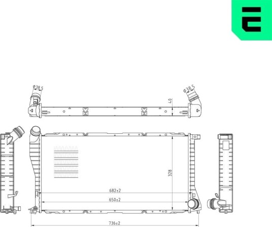 ERA 673462 Radiator motorkjøling