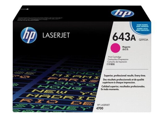 HP 643A / Q5953A Magenta Toner - Laser toner Rød