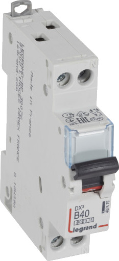 Legrand DX³ MCB automatsikring B40 1P+N 2M 10/10kA
