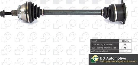 Drivaksel BGA DS9621LA