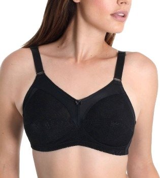 sassa BH Shiny Jacquard Soft Bra Full Cup Svart D 75 Dame