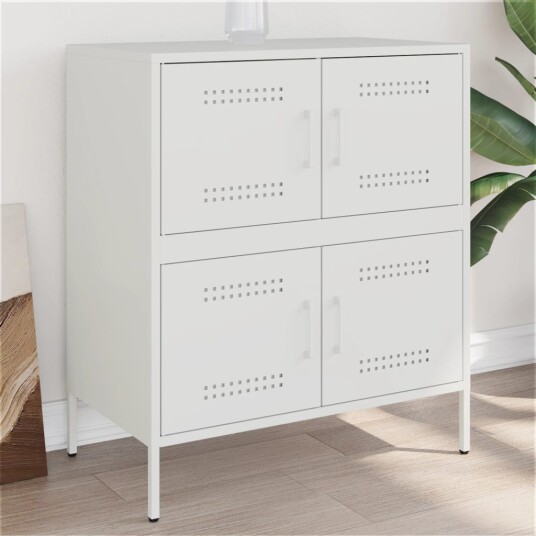 Skjenk hvit 68x39x79 cm stål 8721102389191