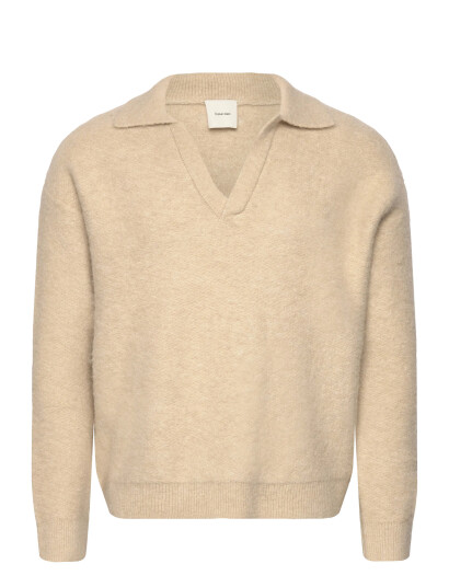 Calvin Klein Ls Brushed Alpaca Johnny Collar - Beige - XL Calvin Klein Ls Brushed Alpaca Johnny Collar - Beige - XL