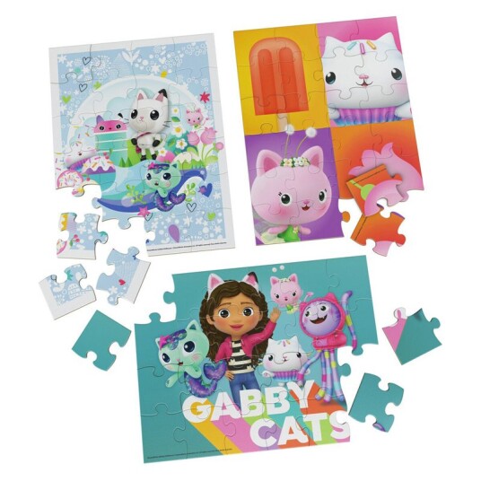 SM Games & Puzzles Gabby's Dollhouse 3x24 pcs Wooden