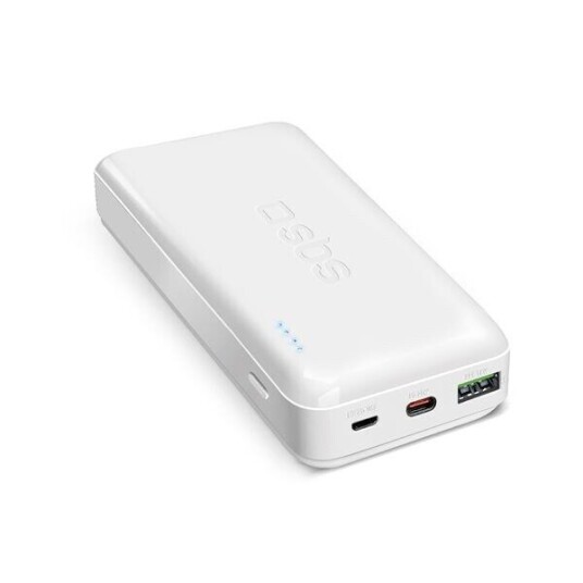 SBS TTBB20000PD20W 20000 mAh 20W Power Delivery z MicroUSB, USB-C, USB-A Hvit