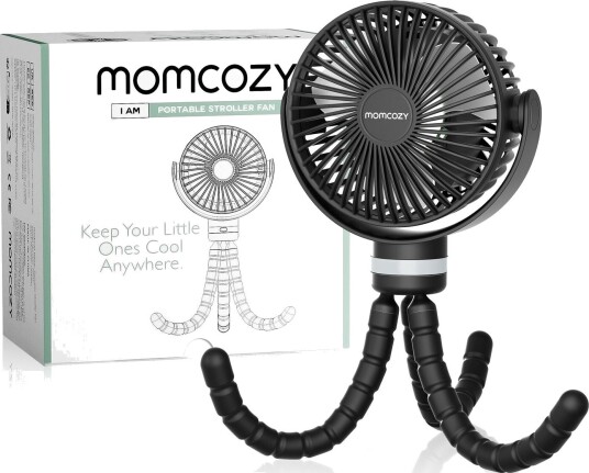 Momcozy Momcozy Portable Stroller Fans Black Black ONE SIZE Momcozy Momcozy Portable Stroller Fans Black Black ONE SIZE