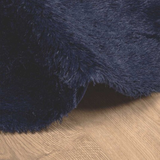Flossteppe med lang luv NAVARRA marine 160x160 cm polyester 8721158559012