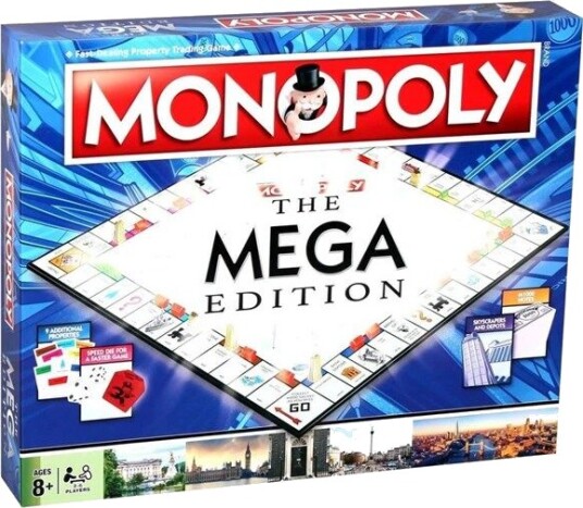 Winning Moves Monopoly Mega Edition Brettspill - Strategisk og Raskere Finansspill for Barn Winning Moves Monopoly Mega Edition Brettspill - Strategisk og Raskere Finansspill for Barn