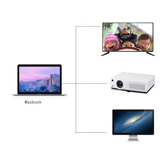 Northix USB 3.1 Type C Adapter Til Vga adapter full HD Gull