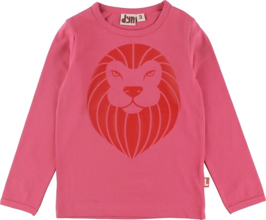 DYR Cph Genser AnimalRoar Raspberry Sorbet m. Løve DYR 8 år (128) Genser Rosa Rød