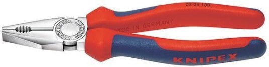 Knipex 200mm Kombinasjonstang med Flerkomponentgrep Forkrommet