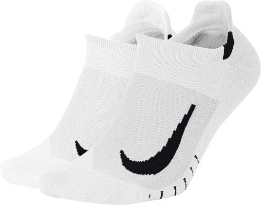 Nike Multiplier Running No-Show Socks 2-Pack White/Black M