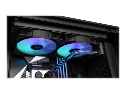 Fractal Design Aspect 12 RGB 120mm Kabinettvifte med PWM - 3-pakning - Svart