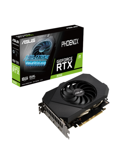 ASUS GeForce RTX 3050 Phoenix 8GB GDDR6 - 8GB GDDR6 RAM - Grafikkort