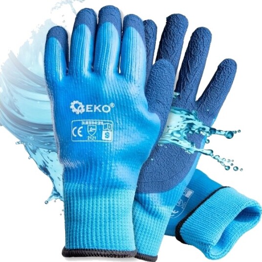 Geko Vanntette, Isolerte Arbeidshansker, Størrelse 9 /Jersey – Latex/ (12/120) Geko Vanntette, Isolerte Arbeidshansker, Størrelse 9 /Jersey – Latex/ (12/120)